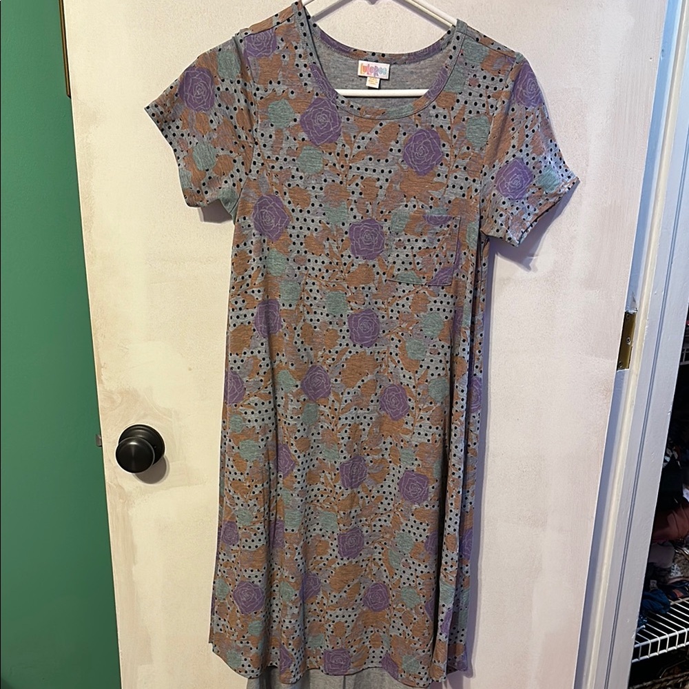 0196 LLR Carly Floral Short Sleeve Dress
